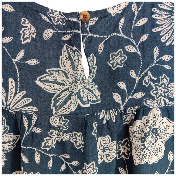 SONOMA- Women's Top-Green-White Floral-Tank-SIZE PXS-Light-Casual-Comfort - Picture 8 of 13